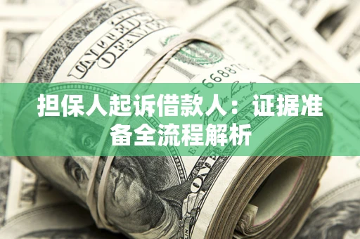 北京担保人起诉借款人：证据准备全流程解析